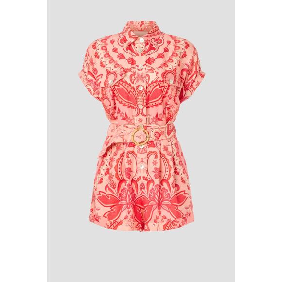 FARM Rio Pants - FARM Rio Pink Floral Jumpsuit